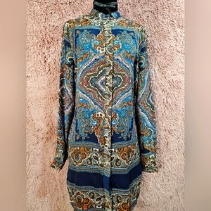 Missguided Paisley Button-Down Shirtdress